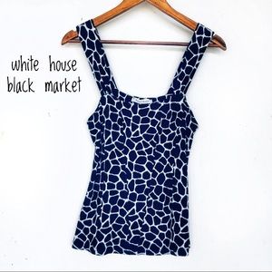 Y2K Giraffe Print Square Neck Tank Top Artsy Animal Sz S Viscose Elastane Velvet